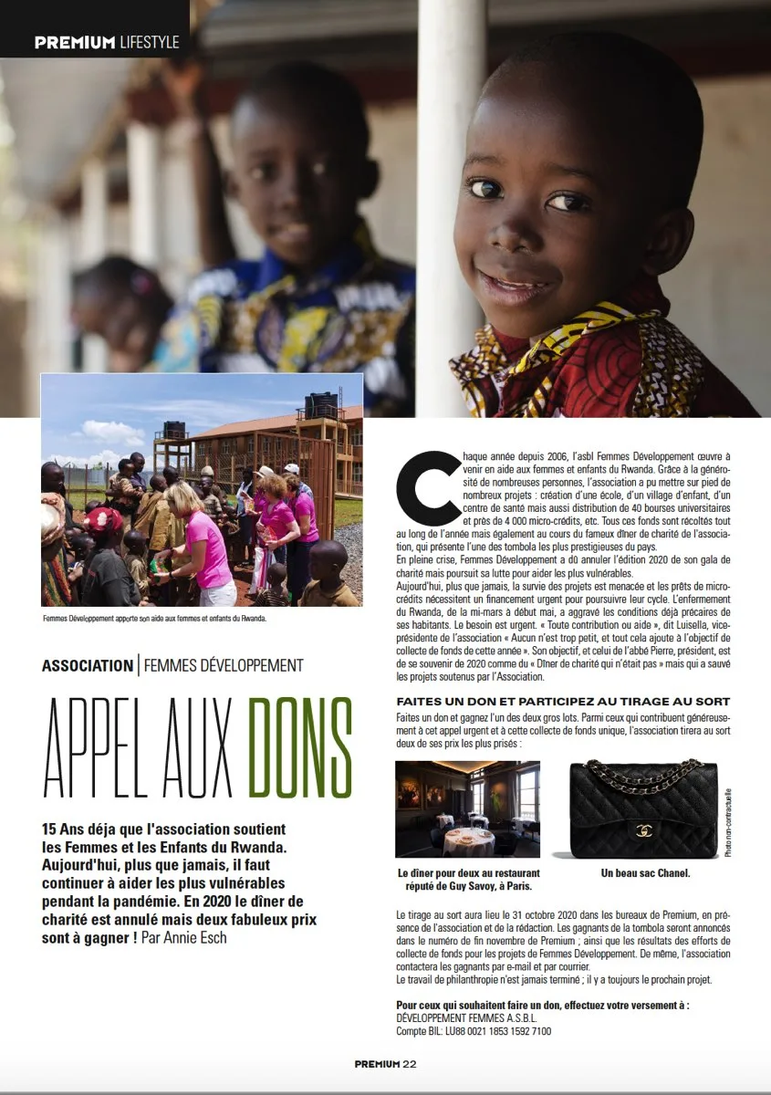 Appeal for donations: two prizes to be won photo